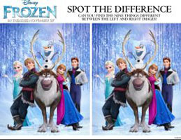 Frozen Spot The Difference