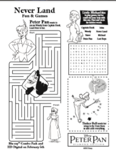 Peter Pan Games Activities