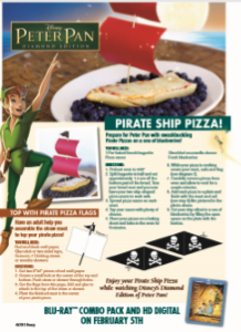 Peter Pan Pirate Ship Pizza Recipe