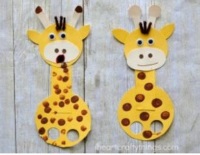 Giraffe fingerpuppet craft