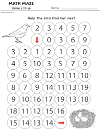 Bird Math Maze