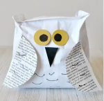 Paper Bag Snowy Owl Craft