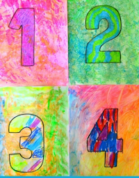 Jasper Johns Inspired Numbers