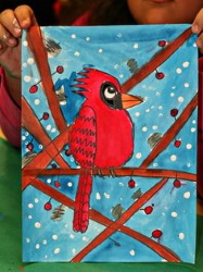 Draw A Winter Cardinal