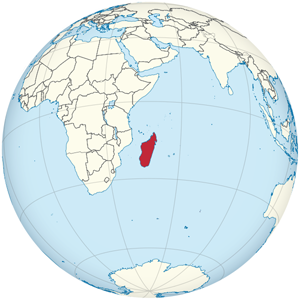 Madagascar globe