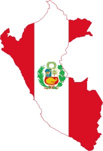 Flag Map Peru