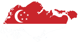 Flag Map Singapore