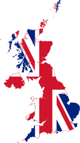 Flag Map United Kingdom of Great Britain and Northern Ireland