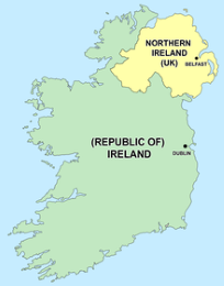 Ireland partition map