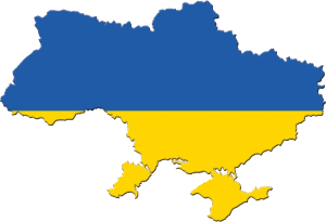 Ukraine Flag Map