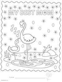 Best Mom Coloring Page