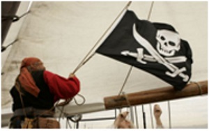 Hoisting Pirate Flag