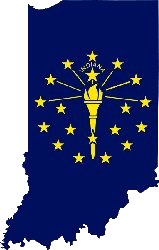 Indiana Flag Map