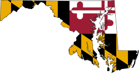 Maryland Flag Map