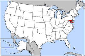 Maryland map USA