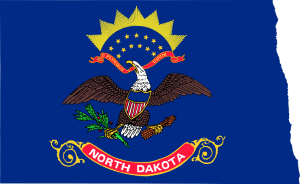 North Dakota Flag Map