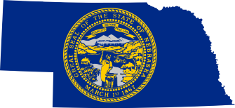 Nebraska Flag Map