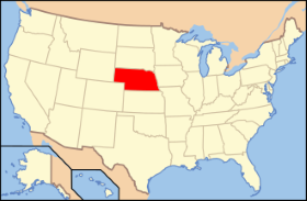 USA Nebraska Map