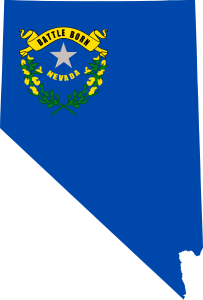 Nevada Flag Map