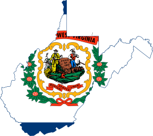 West Virginia Flag Map