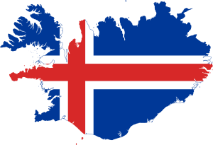Iceland Flag Map