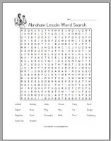 Lincoln Word Search