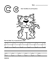 Letter C - Cat Trace Color