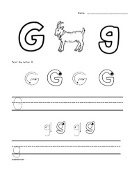 Letter G - Goat Trace Color