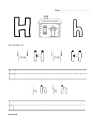 Letter H - House Trace Color