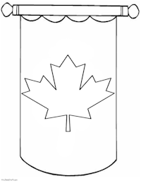 Canada Banner coloring page