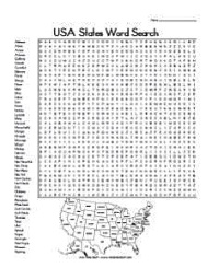 USA States Word Search