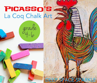 Picassos Le Coq Chalk Art