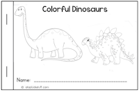 Colorful Dinosaur Mini Book