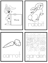 Rabbit Words Mini Book