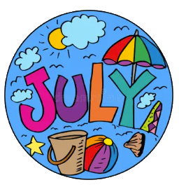July Activities Calendar Children