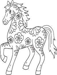 Horse Coloring Page