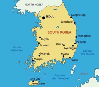 map for korea        <h3 class=