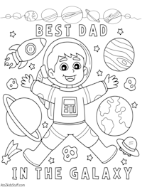 Father's Day Galaxy Coloring Page
