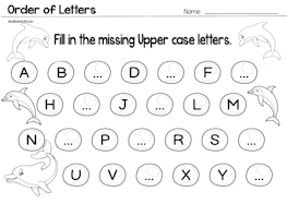 Dolphin Order of Letters Worksheet