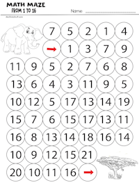 Elephant Math Maze