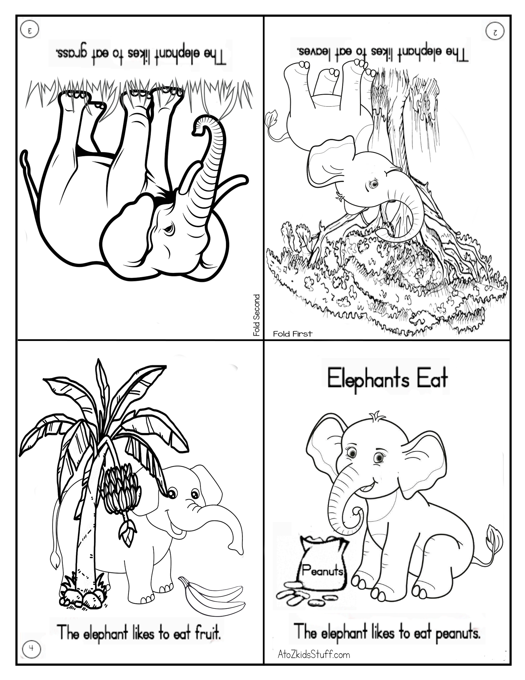 Elephants Eat Mini Book