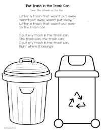 Put Trash in the Trash Can Song