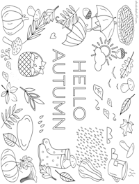 Autumn Coloring Page