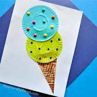Easy Cupcake Liner Ice Cream Cone Art