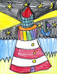 Easy Draw a Lighthouse