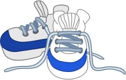 tying shoes clipart